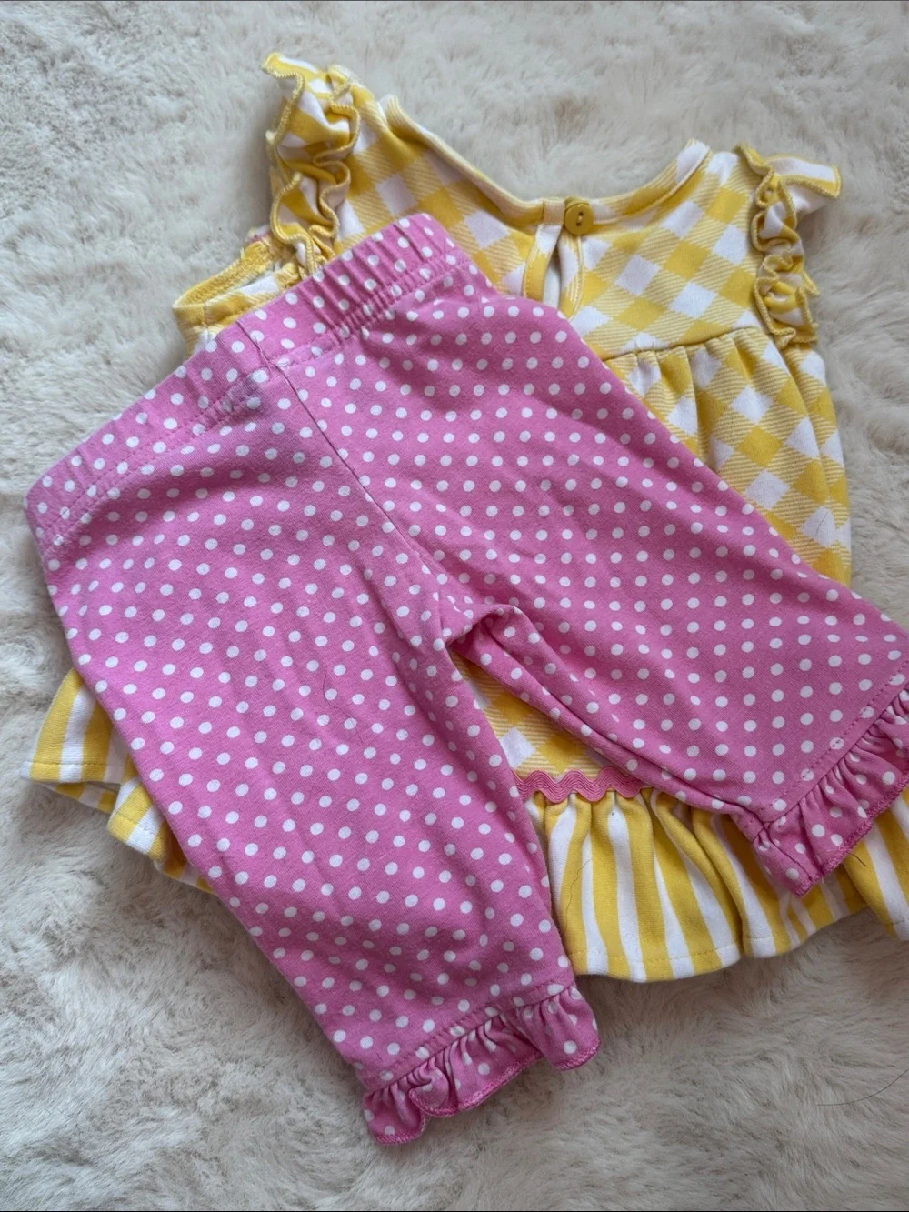 Rare Editions Girl Bundle | Size 3-6M | Tiered Dress Gingham set | Easter/Spring